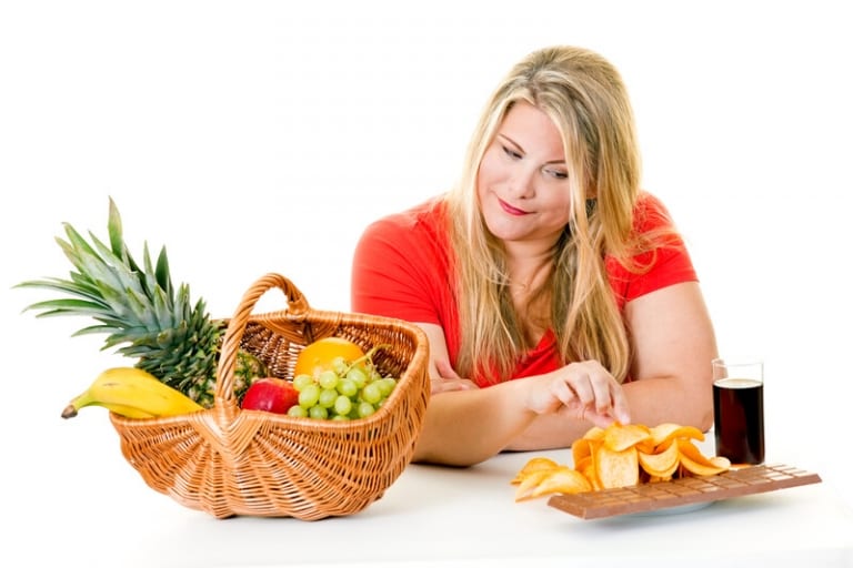 Woman Having Junk Food